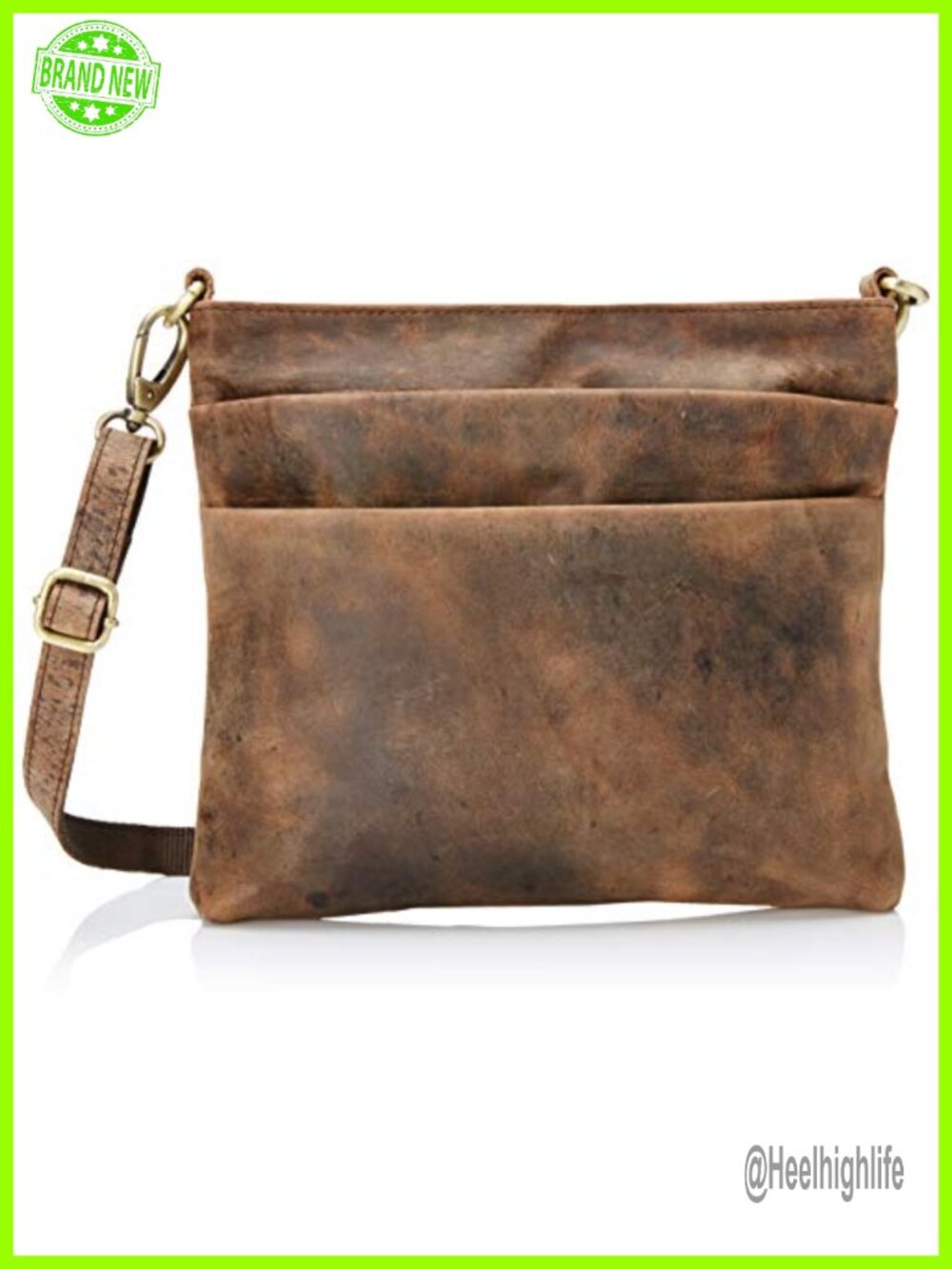 Genuine Leather Crossbody Bag Women Vintage Satchel Purse